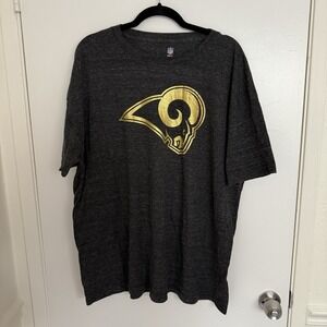 NFL Pro Football Men's 3XL Los Angeles Rams Gray T-Shirt Graphic Tee Football
